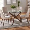 Kobe/Lisa 5pc Dining Set, Walnut/Beige -Chic Furniture Shop 207 264 182BG 1