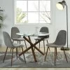 Kobe/Lynda 5pc Dining Set, Walnut/Grey -Chic Furniture Shop 207 264 250GY