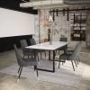Gavin/Silvano 7pc Dining Set, Black/Vintage Grey -Chic Furniture Shop 207 360BK 429GY