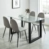 Andy/Olive 5pc Dining Set, Black/Grey -Chic Furniture Shop 207 454BK 606GY