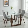Andy/Lisa 5pc Dining Set, Walnut/Grey 2 Andy/Lisa 5pc Dining Set, Walnut/Grey -Chic Furniture Shop 207 454WA 182GY