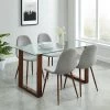Andy/Lynda 5pc Dining Set, Walnut/Grey -Chic Furniture Shop 207 454WA 250GY