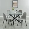 Kobe/Olive 5pc Dining Set, Black/Grey 1 Kobe/Olive 5pc Dining Set, Black/Grey -Chic Furniture Shop 207 476 606GY