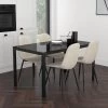Contra/Olive 5pc Dining Set, Black/Beige 1 Contra/Olive 5pc Dining Set, Black/Beige -Chic Furniture Shop 207 843BK 606BG