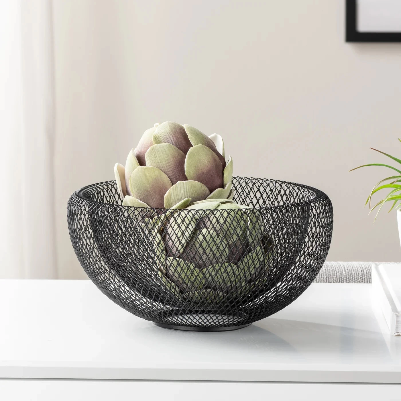 Mesh Double Wall 9.5" Diameter Black Bowl 4 Mesh Double Wall 9.5" Diameter Black Bowl - Image 2