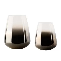 Smoke Mirror 7.25h" Cone Hurricane Vase -Chic Furniture Shop 21148 z 4 lg