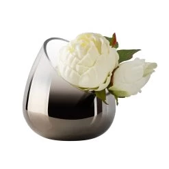 Smoke Mirror 5.5h" Angled Cone Hurricane Vase -Chic Furniture Shop 21150 z 2 lg