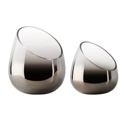 Smoke Mirror 5.5h" Angled Cone Hurricane Vase -Chic Furniture Shop 21150 z 4 lg