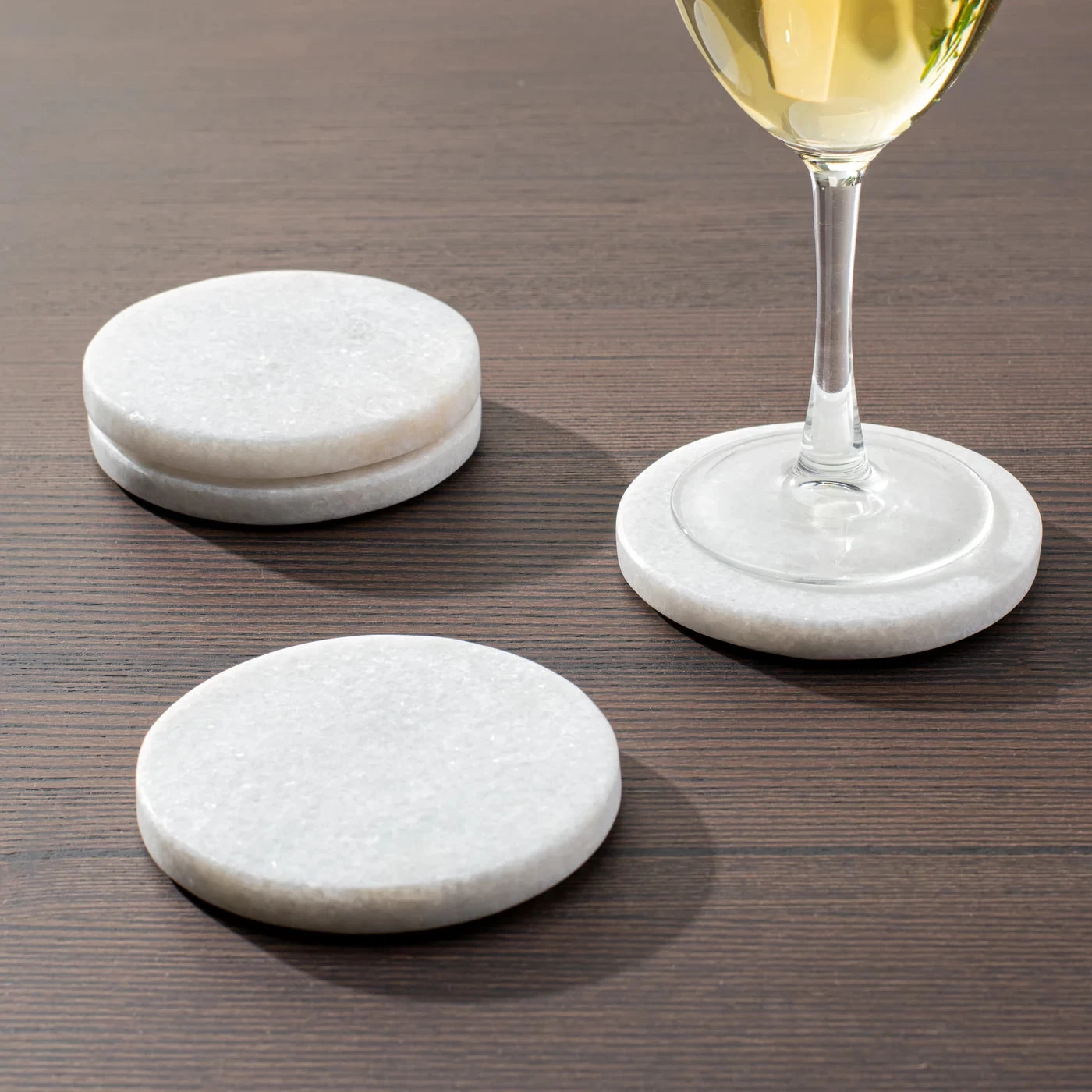 Marble 4 Piece Round Coaster Set 3 Marble 4 Piece Round Coaster Set