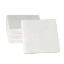 Marble 4 Piece Square Coaster Set -Chic Furniture Shop 21457 z 2 lg