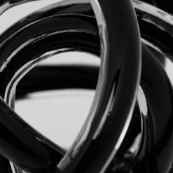 Orbit Glass Knot 4.5" Diameter Decor Ball - Black -Chic Furniture Shop 21524 z 3 lg