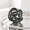 Orbit Glass Knot 4.5" Diameter Decor Ball - Black -Chic Furniture Shop 21524 z lg