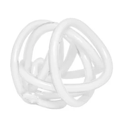 Orbit Glass Knot 4.5" Diameter Decor Ball - White 19 Orbit Glass Knot 4.5" Diameter Decor Ball - White -Chic Furniture Shop 21526 z 2 lg