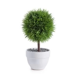 Jardin 10" Potted Faux Topiary - Grass Ball -Chic Furniture Shop 21681 z 1 lg