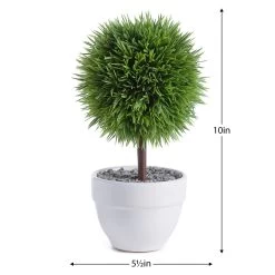Jardin 10" Potted Faux Topiary - Grass Ball -Chic Furniture Shop 21681 z 4 lg