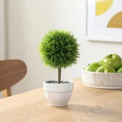 Jardin 10" Potted Faux Topiary - Grass Ball