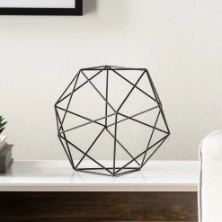 Polygon Iron Frame 9.5" Diameter Decor Ball