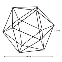 Polygon Iron Frame 11.5" Diameter Decor Ball -Chic Furniture Shop 22034 z 3 lg