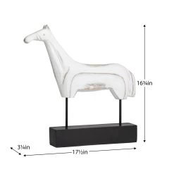Noble Horse 16.75h" Decor Sculpture - White -Chic Furniture Shop 22714 z 2 lg