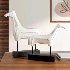 Noble Horse 16.75h" Decor Sculpture - White -Chic Furniture Shop 22714 z 4 lg