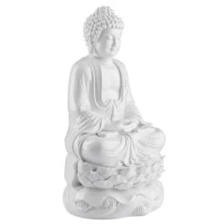 Peaceful Buddha Resin Decor 16h" Statue - White 14 Peaceful Buddha Resin Decor 16h" Statue - White -Chic Furniture Shop 23115 z 2 lg