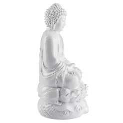 Peaceful Buddha Resin Decor 16h" Statue - White 13 Peaceful Buddha Resin Decor 16h" Statue - White -Chic Furniture Shop 23115 z 3 lg