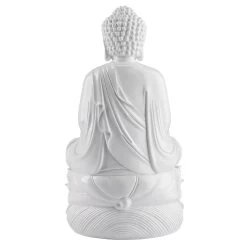 Peaceful Buddha Resin Decor 16h" Statue - White 12 Peaceful Buddha Resin Decor 16h" Statue - White -Chic Furniture Shop 23115 z 4 lg