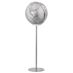 Latitude Standing Floor Globe - Silver -Chic Furniture Shop 23228 z 2 lg