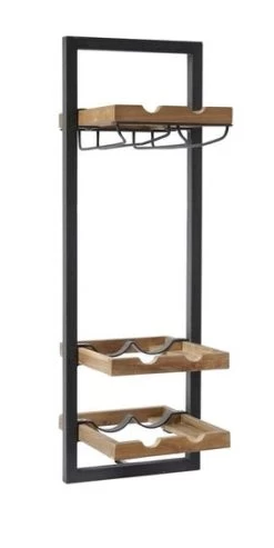 D-Bodhi Wine Rack - 6 Bottles W/ Glass Holder