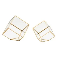 Oro Cube 2 Piece Glass Terrarium Set -Chic Furniture Shop 23518 z 1 lg