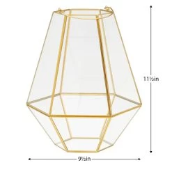 Oro Hexagon 9.5d" Glass Hurricane Terrarium With Handle 9 Oro Hexagon 9.5d" Glass Hurricane Terrarium With Handle -Chic Furniture Shop 23521 z 4 lg