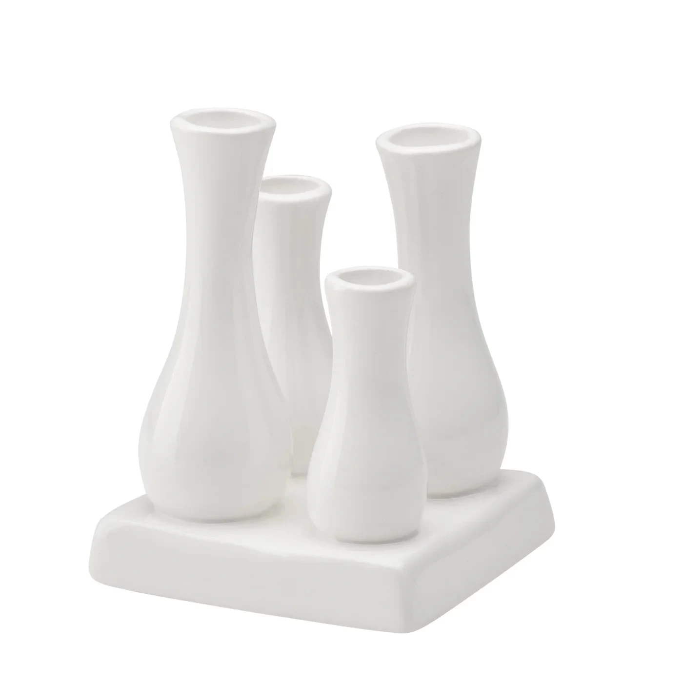 Multi Tube Square White Ceramic Urn Vase 8 Multi Tube Square White Ceramic Urn Vase - Image 6