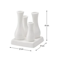 Multi Tube Square White Ceramic Urn Vase 12 Multi Tube Square White Ceramic Urn Vase -Chic Furniture Shop 24012 z 4 lg