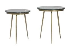 Function Green Marble Accent Tables - Set Of 2