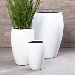 Aria Polystone 3 Piece Tapered Planter Set With Liners -Chic Furniture Shop 24135 z 3 lg