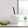 Grand Apple Oversized Resin Decor Sculpture - White 1 Grand Apple Oversized Resin Decor Sculpture - White -Chic Furniture Shop 24140 z lg