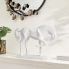 Carved Majestic Prancing Horse Decor Statue - White -Chic Furniture Shop 24146 z lg