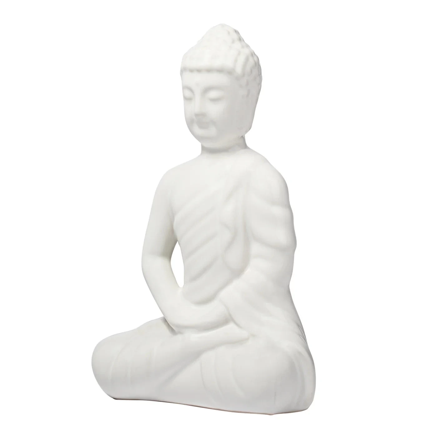 Sitting Ceramic Buddha 8" Decor Statue 5 Sitting Ceramic Buddha 8" Decor Statue - Image 3