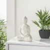 Sitting Ceramic Buddha 8" Decor Statue -Chic Furniture Shop 24382 z lg 1