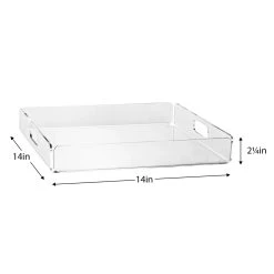 Lucite Acrylic 14 X 14" Square Tray -Chic Furniture Shop 24434 z 3 lg