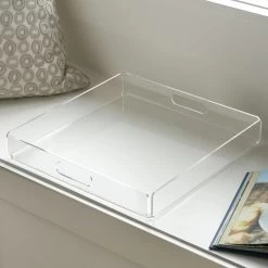 Lucite Acrylic 14 X 14" Square Tray -Chic Furniture Shop 24434 z 4 lg