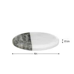 Two Tone Marble Round Coasters 4 Piece Set -Chic Furniture Shop 24586 z 7 lg