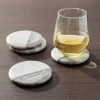 Two Tone Marble Round Coasters 4 Piece Set -Chic Furniture Shop 24586 z lg