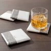 Two Tone Marble Square Coasters 4 Piece Set