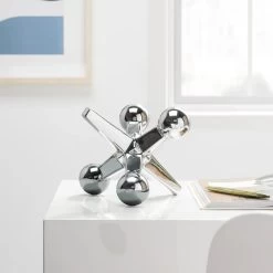 Jack Ceramic Decor Sculpture - Silver -Chic Furniture Shop 24632 z 1 lg