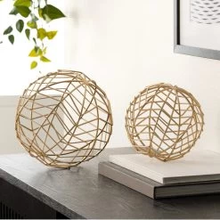 Chevron Metal Wire 6" Decor Ball -Chic Furniture Shop 24916 z 4 lg