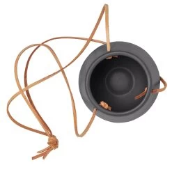 Ashbury Leather Hanging 5" Diameter Grey Ceramic Drop Pot Planter 10 Ashbury Leather Hanging 5" Diameter Grey Ceramic Drop Pot Planter -Chic Furniture Shop 24959 z 3 lg