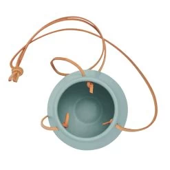 Ashbury Leather Hanging 5" Diameter Teal Ceramic Drop Pot Planter -Chic Furniture Shop 24961 z 3 lg ed9e58c4 2d8f 4c92 aa0f af220cd594ea