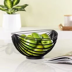 Eclipse Rib Fruit Basket - Black -Chic Furniture Shop 25100 z 6 lg