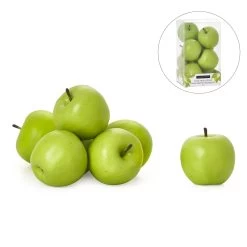 Orchard 8 Piece Faux Fruit Decor Set - Green Apples -Chic Furniture Shop 25105 z 2 lg